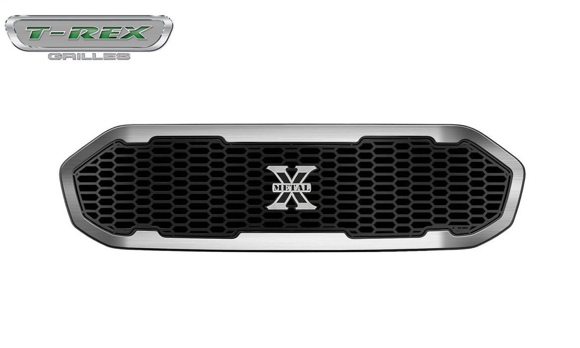 T-Rex Grilles 6315824 Laser X Series Grille; Laser Cut Pattern; Mild Steel; Black; 1 Pc; Replacement; - Truck Part Superstore