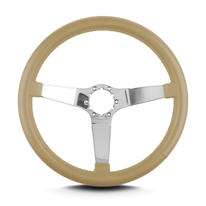 Lokar 63209 Lecarra Vette 3 Steering Wheel; Tan; Polished Spokes; 14 in. Standard Grip; - Truck Part Superstore