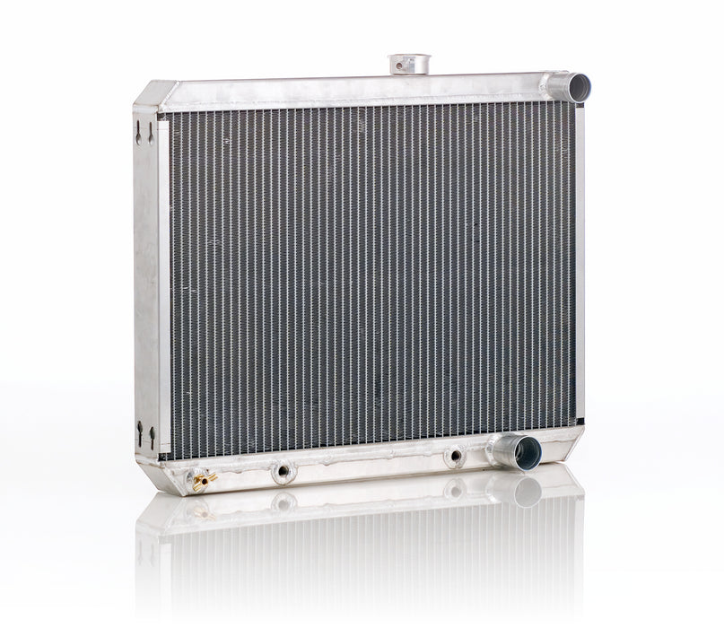 Be Cool 63262 Downflow Radiator Factory-Fit Polished Finish for 67-70 Ford Mustang 67-70 Mercury Cougar w/Auto Trans Passenger Upper/Passenger Lower Be Cool Radiator - Truck Part Superstore