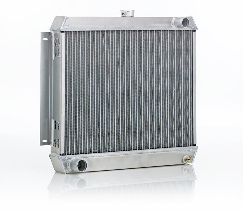 Be Cool 63270 Downflow Radiator Factory-Fit Polished Finish for 66-69 Dodge B-Body Coronet/Charger/Super Bee w/Auto Trans Passenger Upper/Driver Lower Be Cool Radiator - Truck Part Superstore