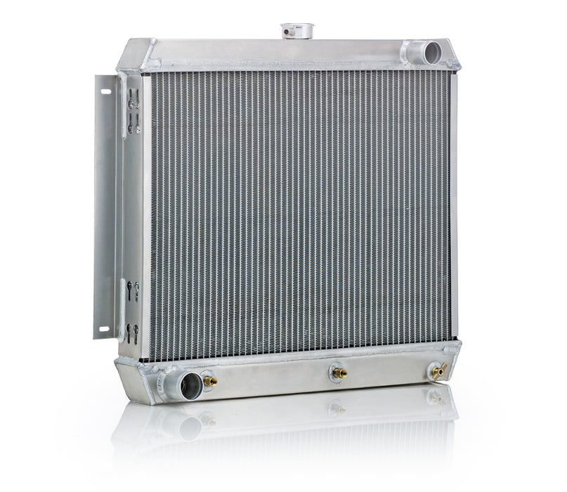 Be Cool 63306 Downflow Radiator Factory-Fit Polished Finish for 46-52 Ford F100 Pickup Truck w/Auto Trans Passenger Upper/Driver Lower Be Cool Radiator - Truck Part Superstore