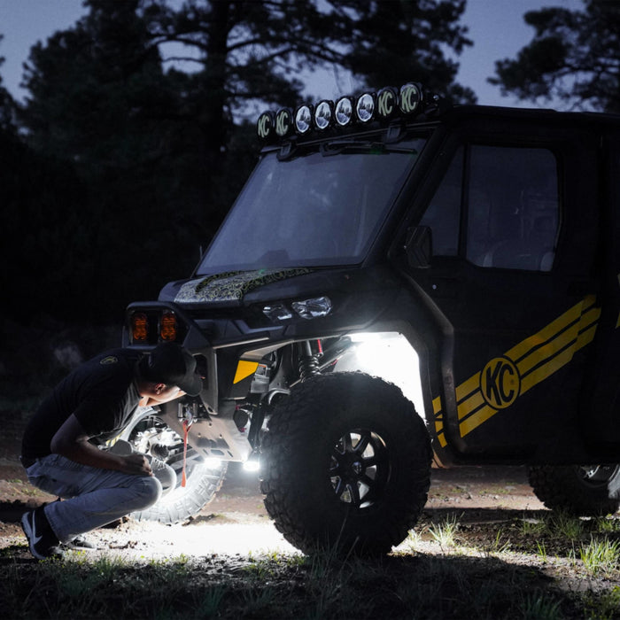 KC HiLiTES 6331 KC Two-Light Add-On Cyclone V2 Kit - Clear - 2.5 Meters Long - Truck Part Superstore
