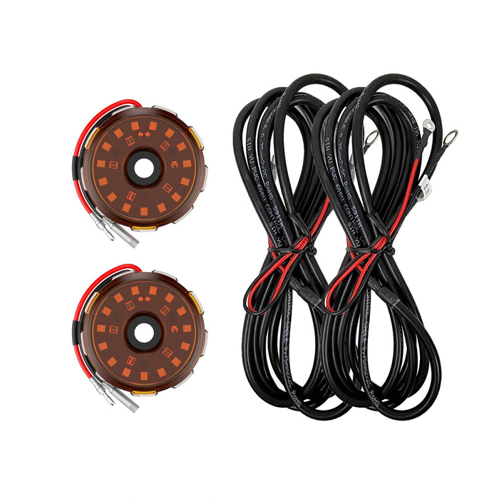 KC HiLiTES 6332 KC Two-Light Add-On Cyclone V2 Kit - Amber - 2.5 Meters Long - Truck Part Superstore