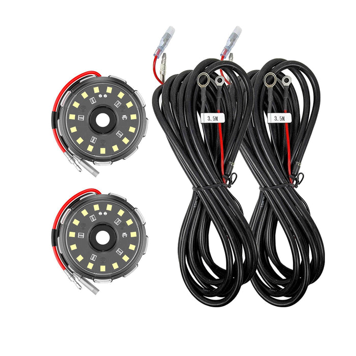 KC HiLiTES 6333 KC Two-Light Add-On Cyclone V2 Kit - Clear - 3.5 Meters Long - Truck Part Superstore