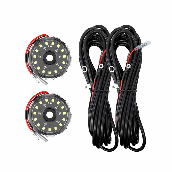 KC HiLiTES 6335 KC Two-Light Add-On Cyclone V2 Kit - Clear - 5.0 Meters Long - Truck Part Superstore