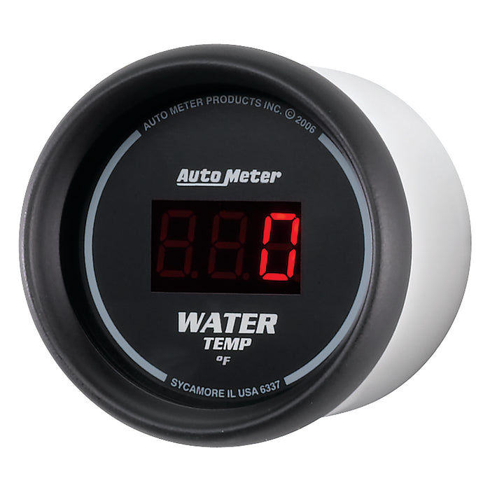 AutoMeter 6337 GAUGE; WATER TEMP; 2 1/16in.; 340deg.F; DIGITAL; BLACK DIAL W/RED LED - Truck Part Superstore