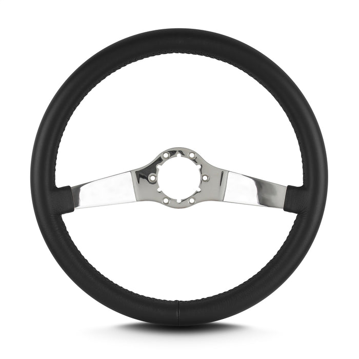 Lokar 63401 Lecarra Two Smooth Steering Wheel; Black; Polished Spokes; 14 in. Standard Grip; - Truck Part Superstore