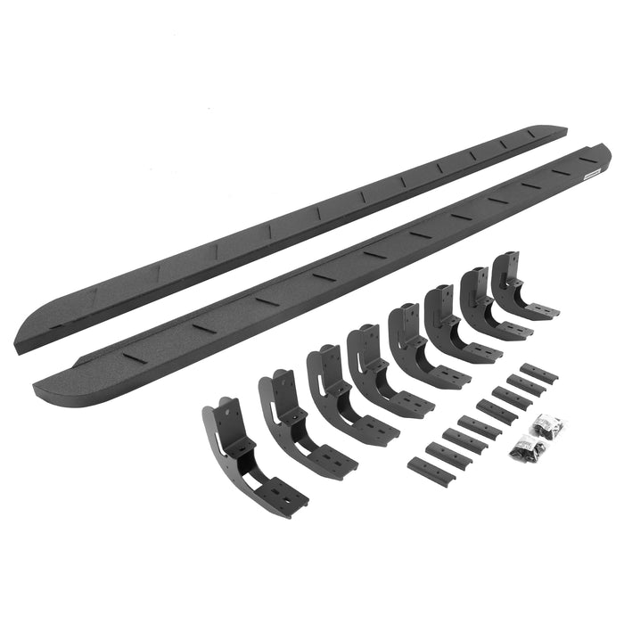 Go Rhino 63404887ST RB10 Slim Line Running Boards with Mounting Brackets Kit - Truck Part Superstore