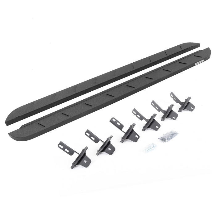 Go Rhino 63412973ST RB10 Slim Line Running Boards with Mounting Brackets Kit - Truck Part Superstore