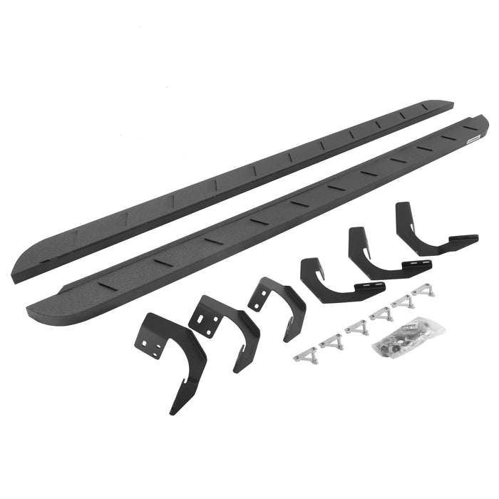 Go Rhino 63420687ST RB10 Slim Line Running Boards with Mounting Brackets Kit - Truck Part Superstore