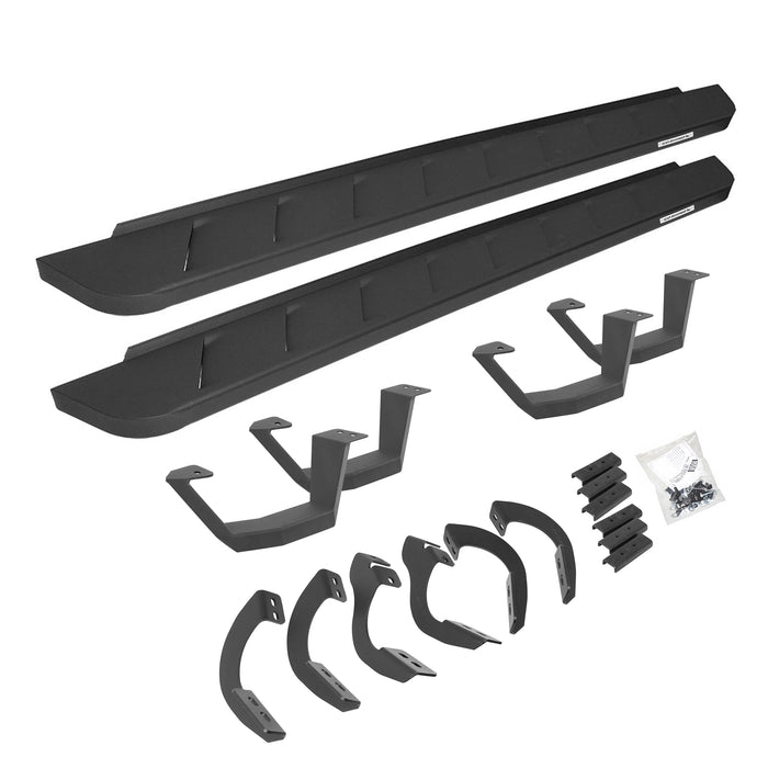 Go Rhino 6344256820PC RB10 Running Boards with Mounting Brackets, 2 Pairs Drop Steps Kit - Truck Part Superstore