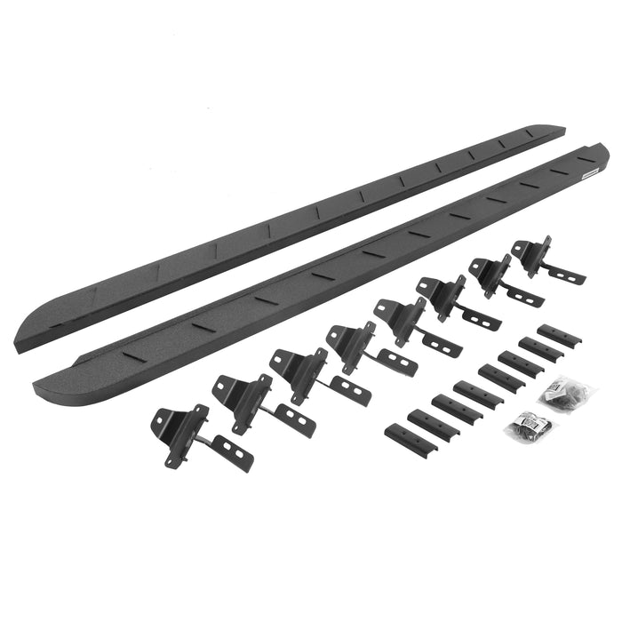 Go Rhino 63451687ST RB10 Slim Line Running Boards with Mounting Brackets Kit - Truck Part Superstore