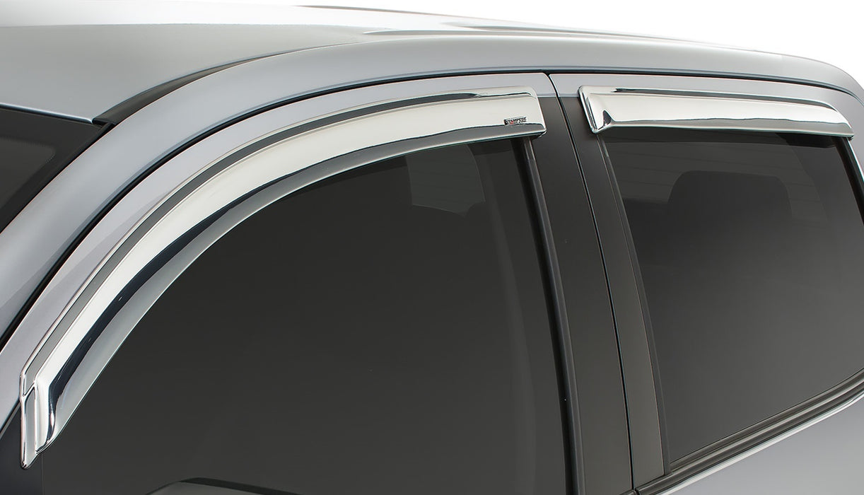 Stampede 6349-8 Tape-Onz™ Sidewind Deflector 4 pc.; Chrome; - Truck Part Superstore