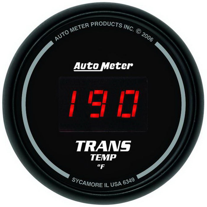 AutoMeter 6349 GAUGE; TRANS TEMP; 2 1/16in.; 340deg.F; DIGITAL; BLACK DIAL W/RED LED - Truck Part Superstore