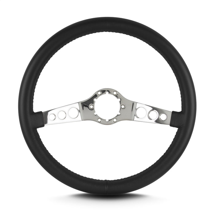 Lokar 63501 Lecarra SS Steering Wheel; Black; Polished Spokes; 14 in. Standard Grip; - Truck Part Superstore