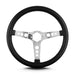 Lokar 63601 Lecarra Hot Rod Steering Wheel; Black; Polished Spokes; 14 in. Standard Grip; - Truck Part Superstore