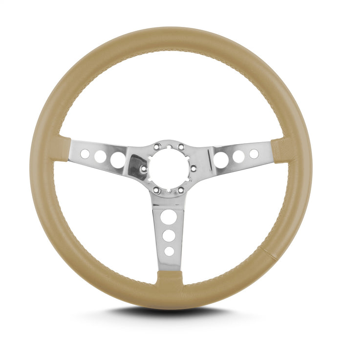 Lokar 63609 Lecarra Hot Rod Steering Wheel; Tan; Polished Spokes; 14 in. Standard Grip; - Truck Part Superstore
