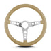 Lokar 63609 Lecarra Hot Rod Steering Wheel; Tan; Polished Spokes; 14 in. Standard Grip; - Truck Part Superstore