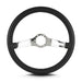 Lokar 63701 Lecarra Teardrop Steering Wheel; Black; 2 Polished Spokes; 14 in. Standard Grip; - Truck Part Superstore