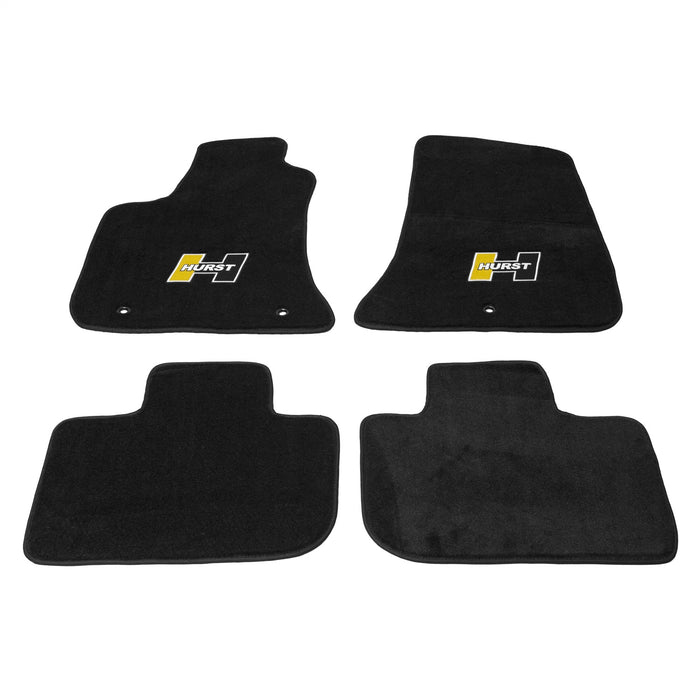 Hurst 6371011 Floor Mat Kit; Hurst Gold Logo; Front and Rear; - Truck Part Superstore