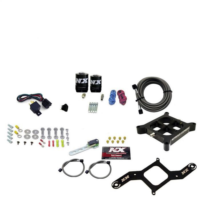 Nitrous Express 63840-00 4150 SINGLE ENTRY CROSSBAR PLATE SYSTEM; RNC (250-750HP) W/O BOTTLE - Truck Part Superstore