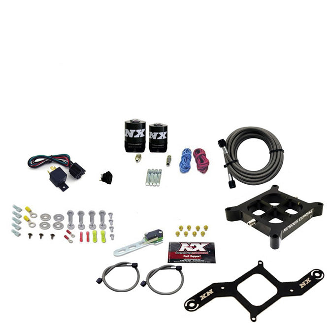 Nitrous Express 63840-00 4150 SINGLE ENTRY CROSSBAR PLATE SYSTEM; RNC (250-750HP) W/O BOTTLE - Truck Part Superstore