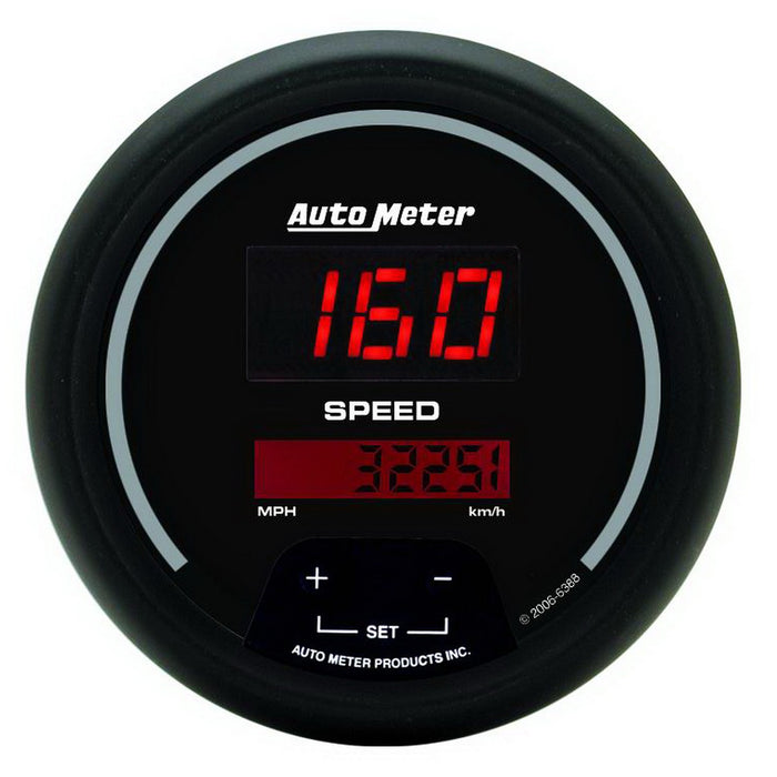 AutoMeter 6300 GAUGE KIT; 5 PC.; 3 3/8in./2 1/16in.; ELEC SPEEDO; DIGITAL; BLACK DIAL W/RED LED - Truck Part Superstore