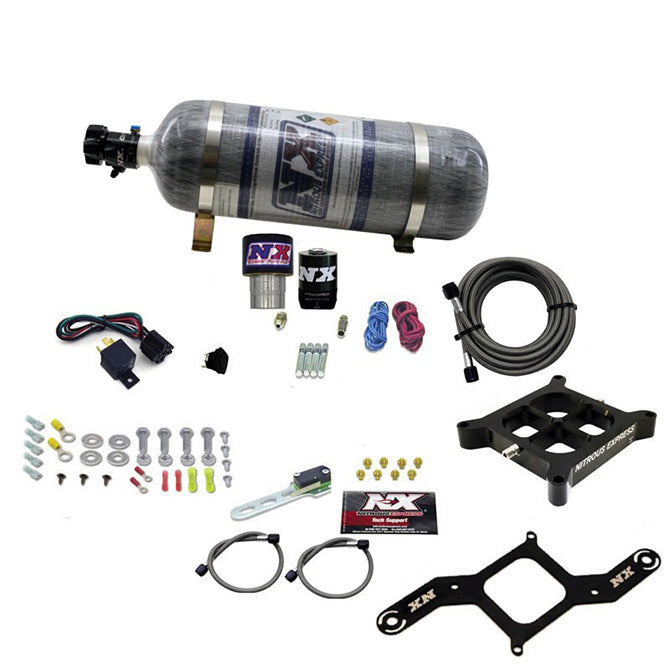 Nitrous Express 63940-12 SINGLE ENTRY CROSSBAR RNC .178 250-650HP (4150 FLANGE) W/12LB COMPOSITE BOTTLE - Truck Part Superstore