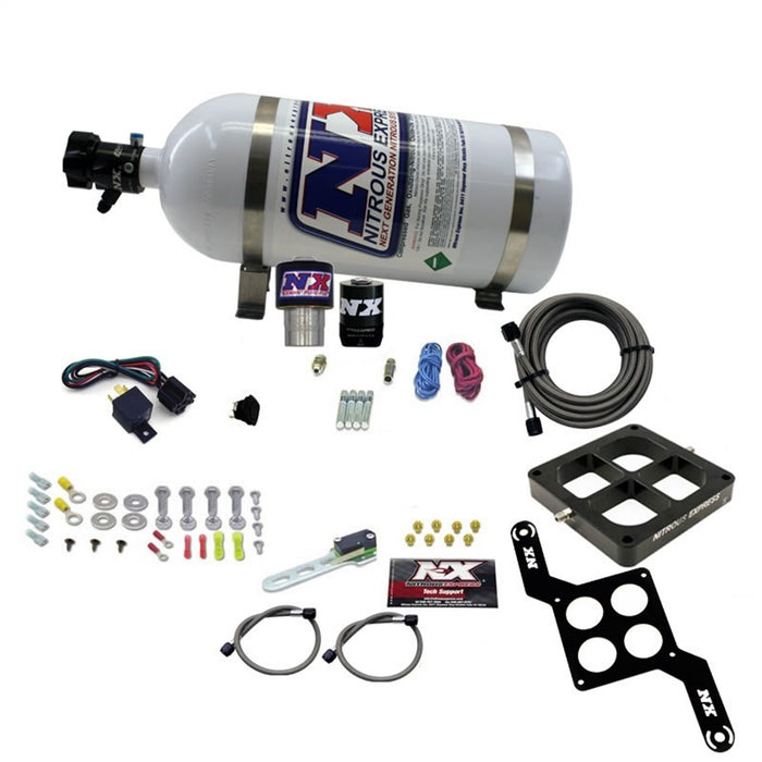 Nitrous Express 63970-10 SINGLE ENTRY CROSSBAR RNC .178 250-650HP (4500 FLANGE) W/10LB BOTTLE - Truck Part Superstore