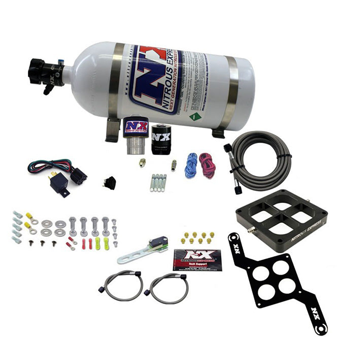 Nitrous Express 63970-10 SINGLE ENTRY CROSSBAR RNC .178 250-650HP (4500 FLANGE) W/10LB BOTTLE - Truck Part Superstore