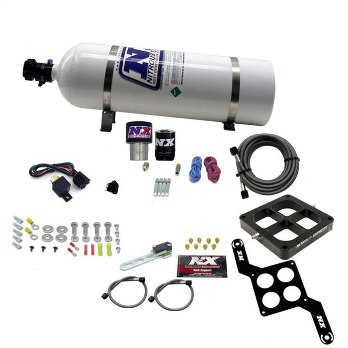 Nitrous Express 63970-15 SINGLE ENTRY CROSSBAR RNC .178 250-650HP (4500 FLANGE) W/15LB BOTTLE - Truck Part Superstore