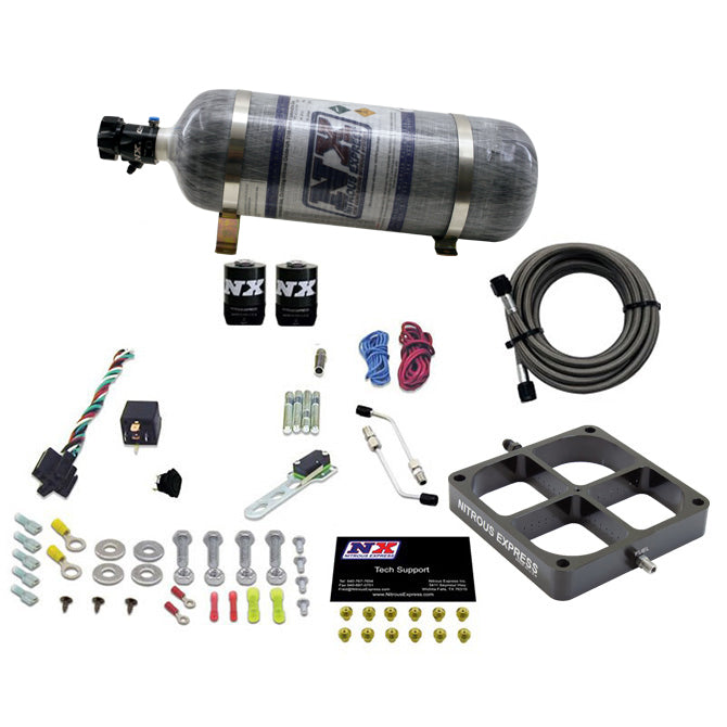 Nitrous Express 63980-12 SINGLE ENTRY CROSSBAR 8500 BASED THROTTLE BODY W/12 LB COMPOSITE BOTTLE - Truck Part Superstore