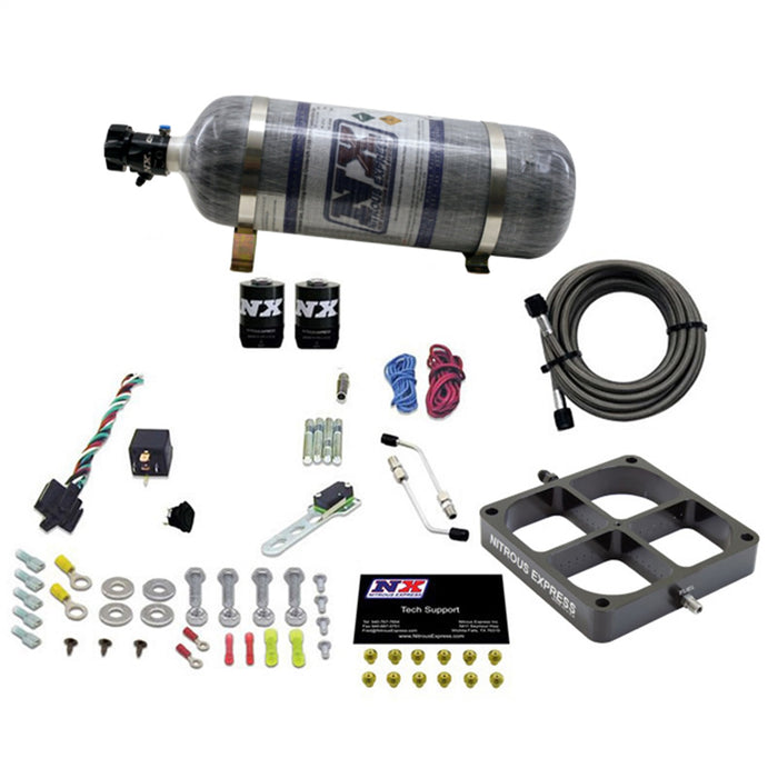 Nitrous Express 63980-12 SINGLE ENTRY CROSSBAR 8500 BASED THROTTLE BODY W/12 LB COMPOSITE BOTTLE - Truck Part Superstore