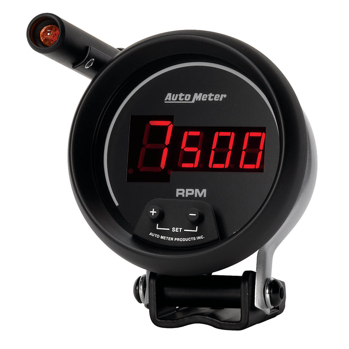 AutoMeter 6399 GAUGE; TACH; 3 3/4in.; 10K RPM; PEDESTAL W/QUICK-LITE; DIGITAL; BLK W/RED LED - Truck Part Superstore