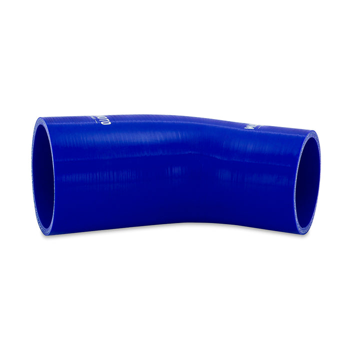 Mishimoto MMCP-R45-2025BL Mishimoto 45-Degree Silicone Transition Coupler, 2.00-in to 2.50-in, Blue - Truck Part Superstore
