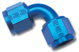 Russell 640170 90 Deg. Swivel Coupler Fitting; Red/Blue; -8AN; - Truck Part Superstore