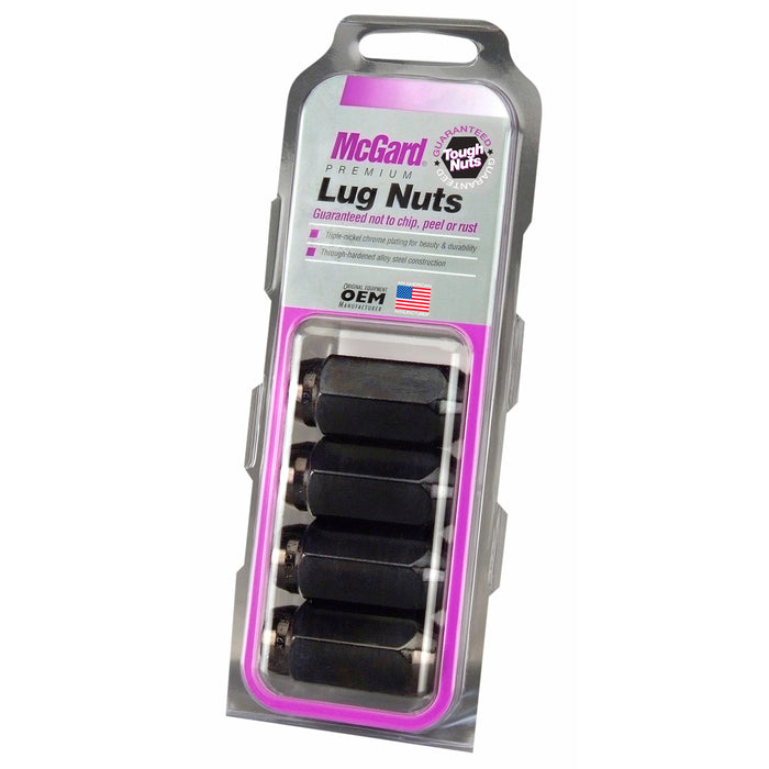 McGard 64024 Black Cone Seat Style Lug Nut Set (M14 x 1.5 Thread Size) - Set of 4 Lug Nuts - Truck Part Superstore