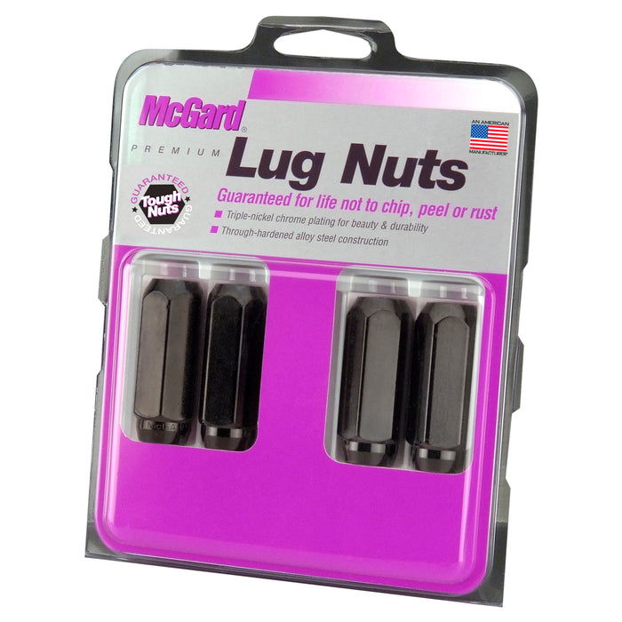 McGard 64025 Black Cone Seat Style Lug Nut Set (M14 x 2.0 Thread Size) - Set of 4 Lug Nuts - Truck Part Superstore