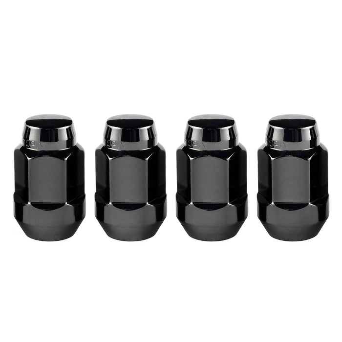 McGard 64029 Black Bulge Cone Seat Style Lug Nut Set (1/2-20 Thread Size) - Set of 4 Lug Nuts - Truck Part Superstore