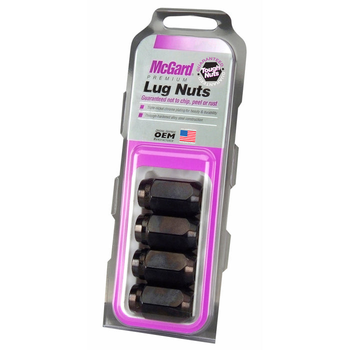 McGard 64030 Black Cone Seat Style Lug Nut Set (1/2-20 Thread Size) - Set of 4 Lug Nuts - Truck Part Superstore