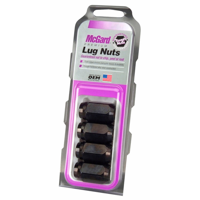 McGard 64031 Black Cone Seat Style Lug Nut Set (M12 x 1.5 Thread Size) - Set of 4 Lug Nuts - Truck Part Superstore