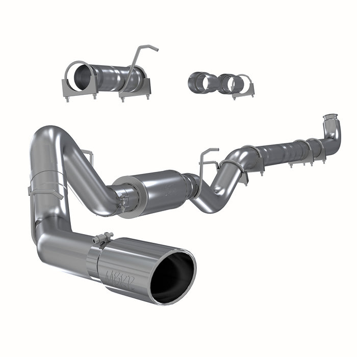 MBRP S6004409 4 Inch Single Side Exhaust Pipe T409 Stainless Steel For 01-07 Silverado/Sierra 2500/3500 Duramax Extended/Crew Cab MBRP - Truck Part Superstore