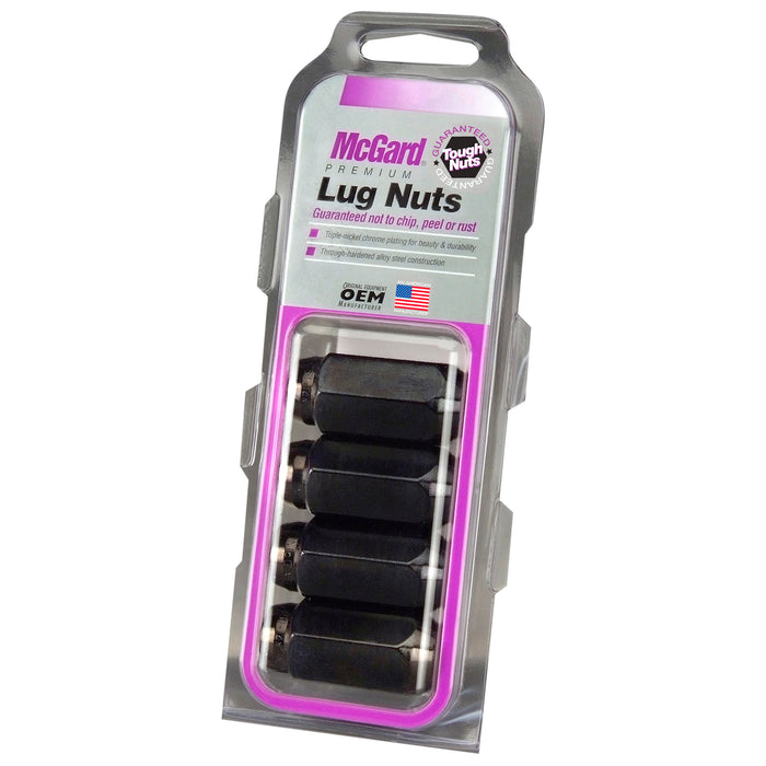 McGard 64072 Black Cone Seat Style Lug Nut Set (M14 X 1.5 Thread Size) - Set of 4 Lug Nuts - Truck Part Superstore