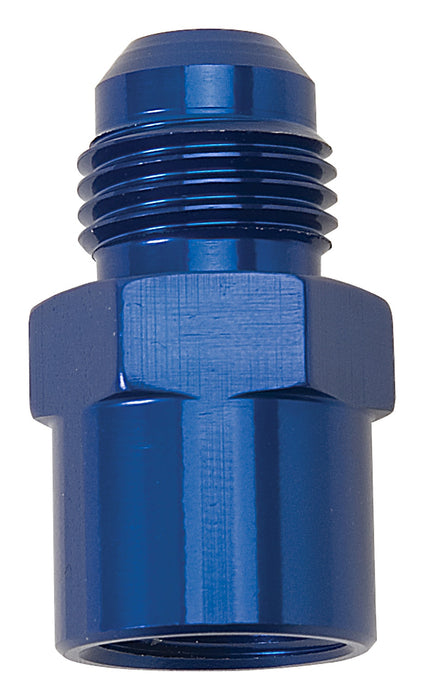 Russell 640820 O-Ring Adapter Female Fitting; Blue Anodized; M14 x 1.5 to -6AN Flare; - Truck Part Superstore