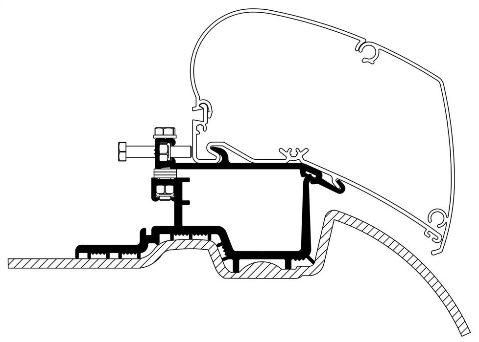 Thule 308073 Roof Mount Adapters; Silver; For Attaching Thule HideAway Awning; - Truck Part Superstore