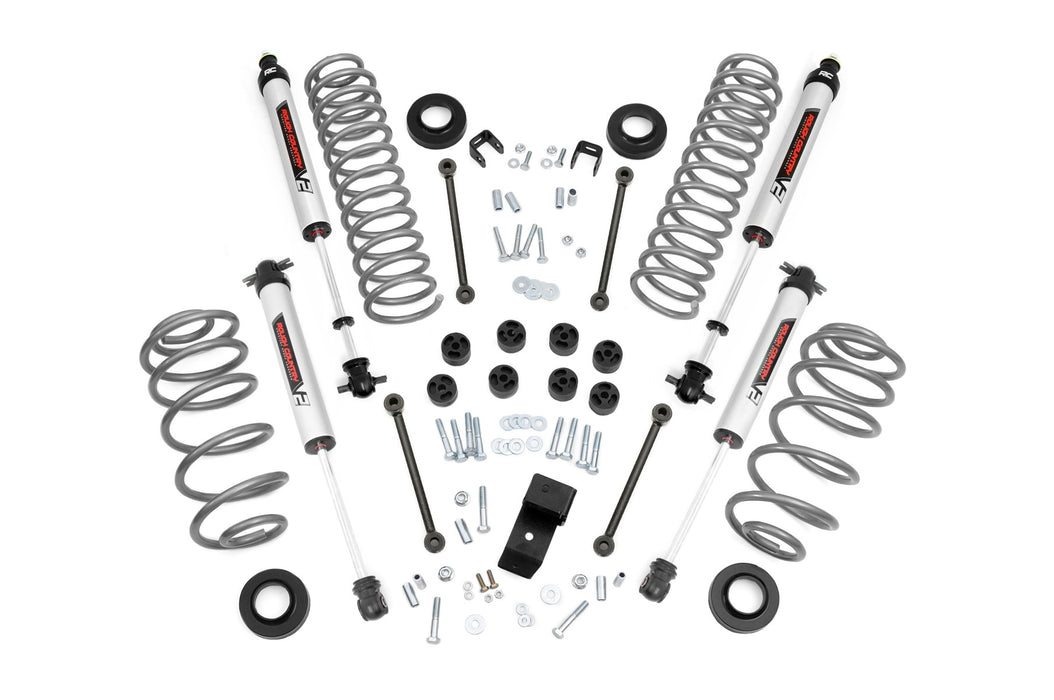 Rough Country 64170 3.25 Inch Lift Kit 4 Cyl V2 97-02 Jeep Wrangler TJ 4WD Rough Country - Truck Part Superstore
