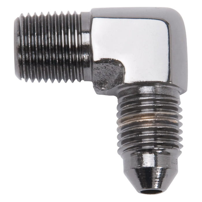 Russell 642793 Brake Adapter Fitting SAE; 1/8 in. NPT Male; 90 degree; -03AN; Black; - Truck Part Superstore
