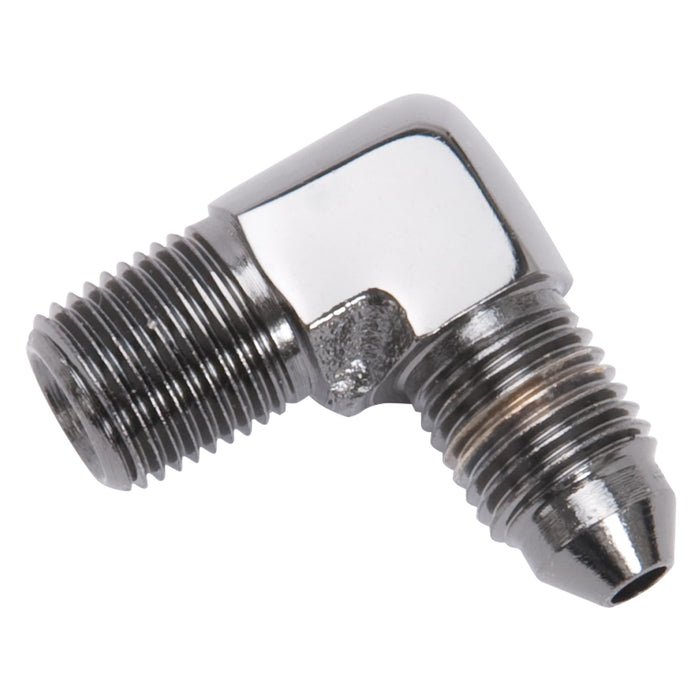 Russell 642793 Brake Adapter Fitting SAE; 1/8 in. NPT Male; 90 degree; -03AN; Black; - Truck Part Superstore