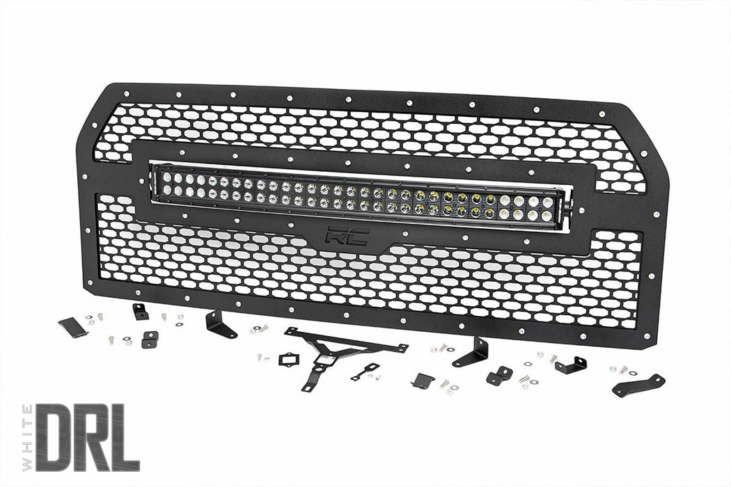 Rough Country 70193DRL Ford Mesh Grille 30 Inch Dual Row Black Series LED w/Cool White DRL 15-17 F-150 Rough Country - Truck Part Superstore