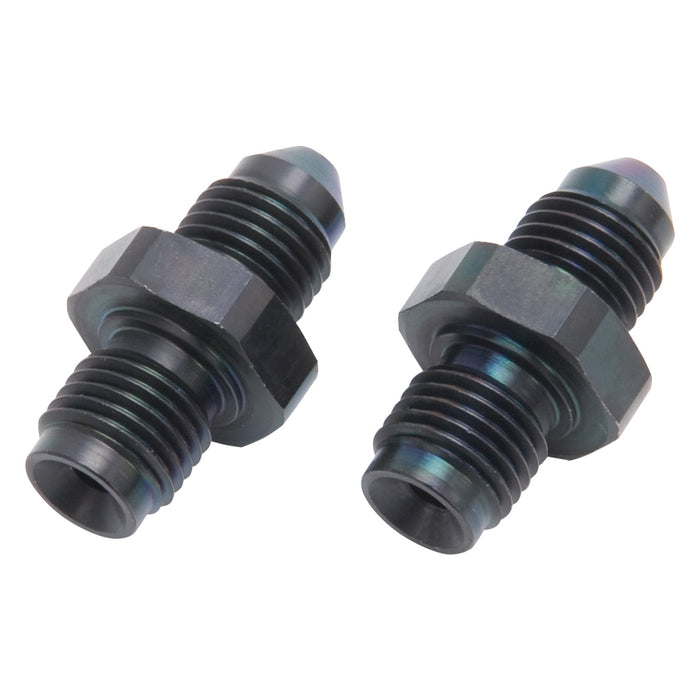 Russell 643963 Brake Adapter Fitting SAE; 3/8 in. x 24 IF Male; -3AN Male; Black; 2 pc.; - Truck Part Superstore
